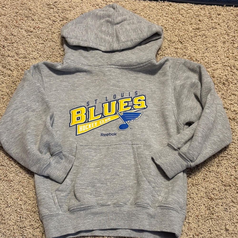 Reebok Kids Gray St. Louis Blues Hockey Hoodie